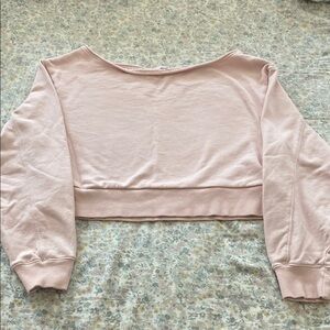 Women's Pink Cropped Sweater